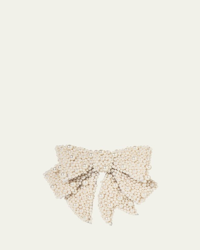 Bianca Pearly Bow Barrette